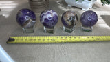 Chevron amethyst spheres