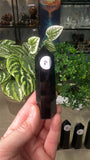 Black obsidian points