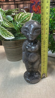 Silver obsidian alien