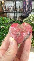 Rhodonite heart