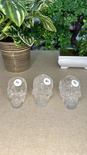 Clear Quartz Skulls