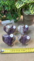Amethyst and agate Hearts