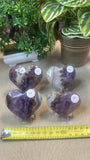 Amethyst and agate Hearts