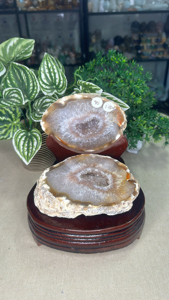 Sliced Agate in custom stand