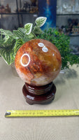 Fire Quartz and golden healer sphere