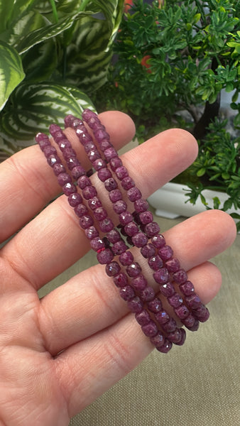 Faceted Ruby Bracelets