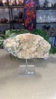 Green Apophyllite and Stilbite cluster