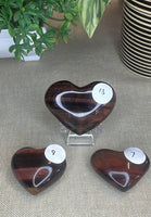Red Tiger Eye Hearts