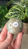 Green Moonstone Spheres