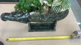 Green jade carving