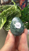 Moss agate eggs