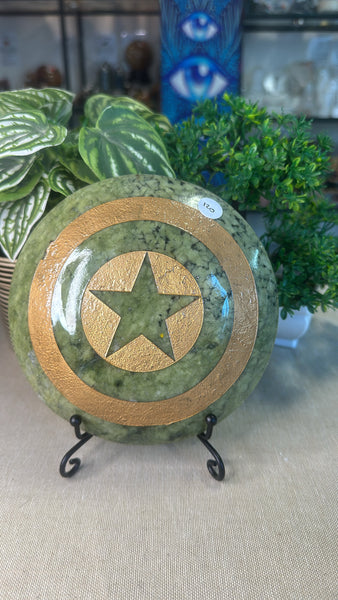 Green Jade Captain America Shield