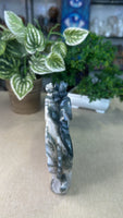 Moss Agate Dragon on Castle