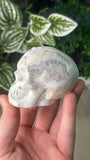 Orange calcite Skull