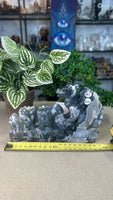 Moss Agate Dragon on Castle
