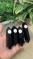 Obsidian Double terminated points