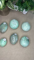 Green Moonstone Palm Stones