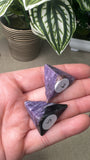 Charoite pieces