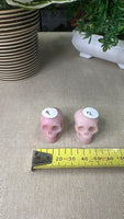 Pink Opal Skulls