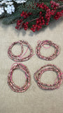 Rhodochrosite Triple Bracelets/ Necklaces