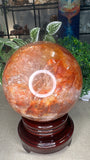 Fire Quartz and golden healer sphere