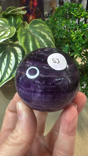 Purple fluorite spheres