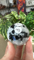 Rainbow moonstone spheres
