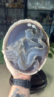 Enhydro Agate Dragon Carving