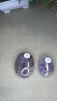 Amethyst and agate palm stones