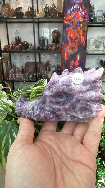 Purple mica dragon head