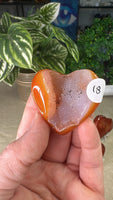 Carnelian Druzy Hearts