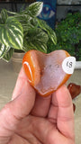 Carnelian Druzy Hearts