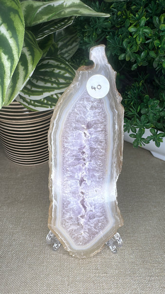 Amethyst and agate Slice