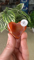 Carnelian Druzy Hearts