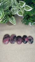 Ice Rhodonite Palm Stones