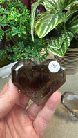 Smokey Quartz Faceted Hearts