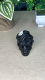 Obsidian Skull with snakes