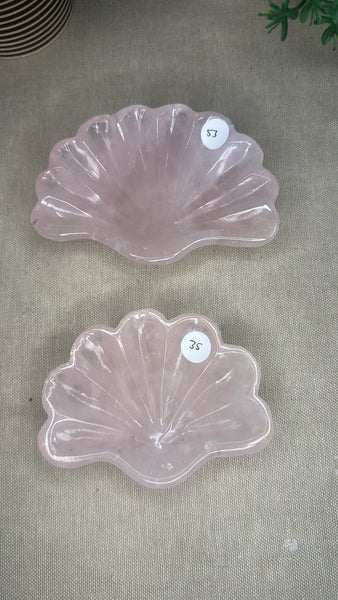 Rose Quartz Shell Bowls