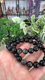 Silver obsidian bracelets 10mm