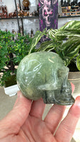 Prehnite skull