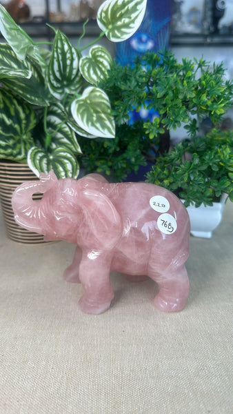 Rose Quartz Elephant