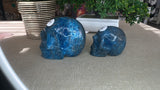 Blue apatite skulls