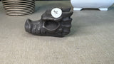 Silver obsidian dragon head