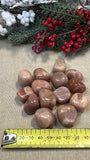 Peach moonstone and sunstone tumbles medium