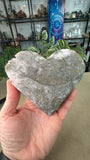 Quartz Heart with hematoid and pyrite