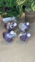 Amethyst and agate Hearts