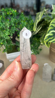 Black Tourmaline in Quartz points