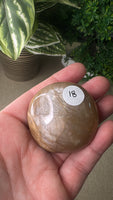 Peach moonstone palm stones