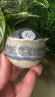 Fluorite and agate spheres