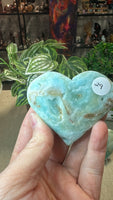 Blue Aragonite Hearts